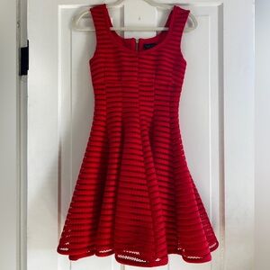 Topshop Vibrant Red Textured Dress